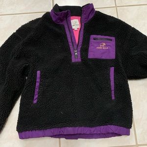 ivory ella jacket size small: furry on outside, thick